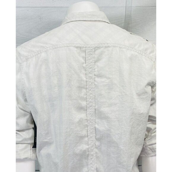 INC International Concept Macys Gray Roll Tab Sleeve Shoulder Tab Shirt Sz L NEW - Picture 14 of 16